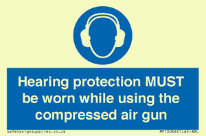 Hearing protection MUST be worn while using the compressed air gun